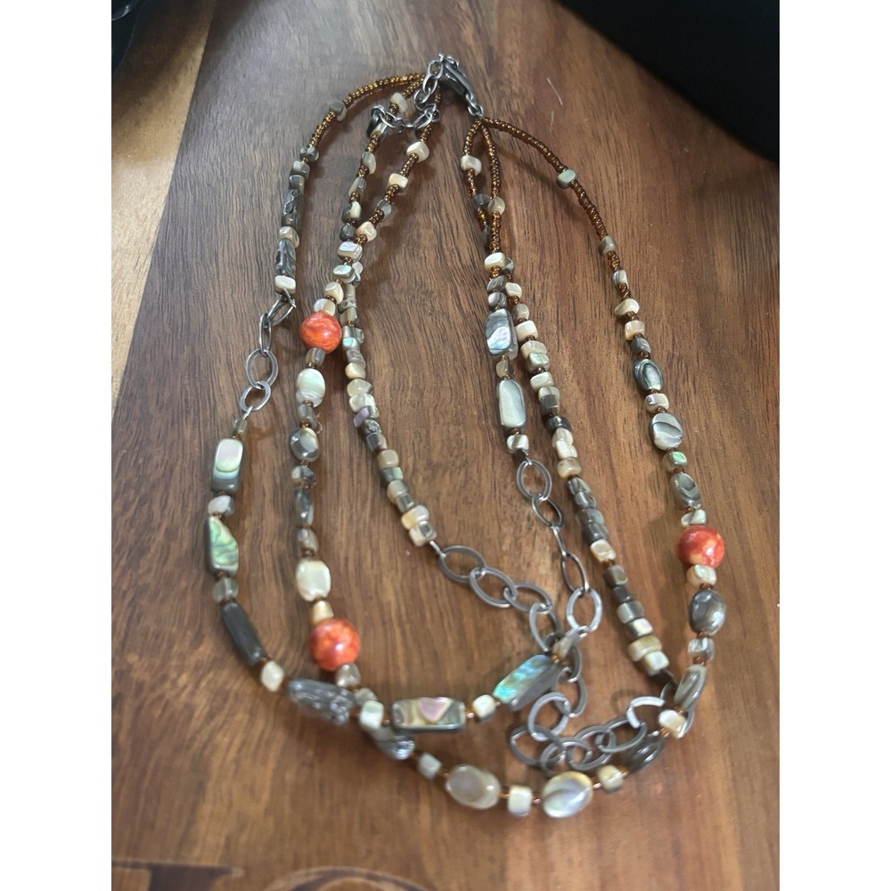 SILPADA  Sterling Silver 925 FIESTA FUN Gemstone Three Strand Necklace N1563